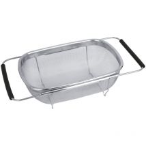 503210 - Scolapasta Estensibile in Acciaio Inox, 29 x 19 x 10,5 cm - Equinox