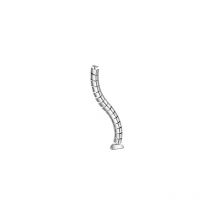 650862 gaine de câble double canal, argent - Equip