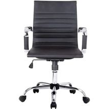 Equip - Chair De Office - Design Ergonomique - Dossier Moyen - Rembourrage Nervuré - Mécanisme De Papillon - Hauteur Of Réglage -