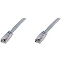 605502 RJ45 Netzwerkkabel, Patchkabel cat 6 s/ftp 3.00 m Grau vergoldete Steckkontakte 1 St. - Equip