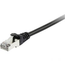 605592 RJ45 Netzwerkkabel, Patchkabel cat 6 s/ftp 3.00 m Schwarz vergoldete Steckkontakte 1 St - Equip