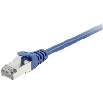 605630 RJ45 Netzwerkkabel, Patchkabel cat 6 s/ftp 1.00 m Blau vergoldete Steckkontakte 1 St. - Equip