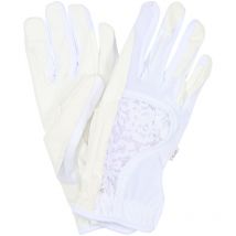 Equipage Larissa - Stylischer Reithandschuh Mit Spitze, Weiß - Xl
