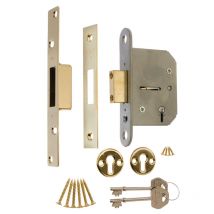 ERA - Viscount 5 Lever Security Deadlock 65mm l Polished Brass - Yellow
