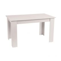 Mesa fija blanca 130x75x75 cm