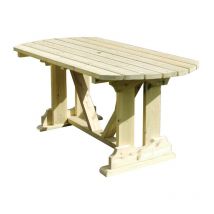 Churnet Valley - Ergo 6 Seater Dining Table - L179.5 x W90 x H78 cm - Minimal Assembly Required