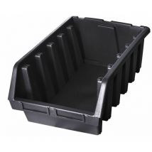 Ergo xl+ Box Plastic Parts Storage Stacking 333x500x187mm - Colour Black - Pack of 2