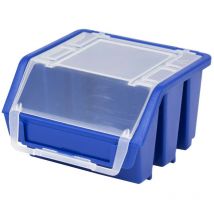 Ergobox - Caja apilable con tapa (tamaño 1), color azul