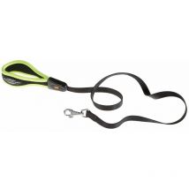 Ferplast - ergofluo g Laisse pour chiens en nylon avec poignée rembourrée.. Variante G15/120 - Mesures: 15 mm x l 120 cm - Vert acide - Vert acide