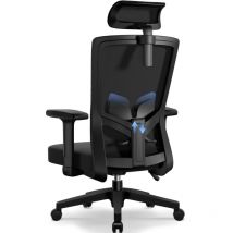 Bürostühle & Chefsessel - Ergonomischer Bürostuhl - 90° bis 130° verstellbar - Verstellbare Kopfstütze, Lendenstütze und Armlehnen