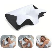 Ergonomisches Orthopädisches Memory-foam-nackenkissen – Schlafkissen Gegen Nackenschmerzen Für Seiten- & Rückenschläfer
