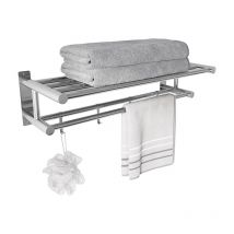 Porte Serviette en Acier Inoxydable, Serviteur de Douche pour Salle de Bain 60 cm avec Crochet,ERI-TR003 - Eridanus