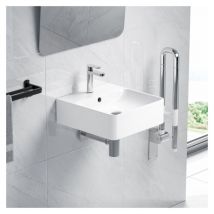 Eridanus - Vasque avec Trou de Robinet en C ̈ramique Carr ̈e Blanc - 41 x41 x13cm, ERI-WB-103