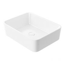 Eridanus - Vasque Poser Lavabo de salle de bain C ̈ramique Rectangulaire Blanc - 48 x 37 x 13,5cm, ERI-VB-012