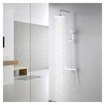 Eridanus - Syst ̈ ̈me de Douche Thermostatique avec Pomme de Douche Double, Chrome Poli, TMT-SHOWER-002