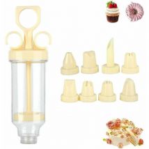 Eringue à Décorer, ,Seringues à Gâteau, Seringue de Décoration pour Pâtisserie, Chocolat Seringue Stylo, avec 8 Buses Différentes