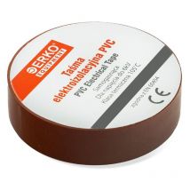 Nastro Isolante elettrico marrone 15 mm x 10 m 10 Pezzi, pvc Per isolare, Riparare e legare, naastro adesivo, Per tensioni fino a 6 kv, elettrici