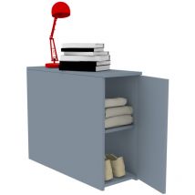 ERKO80A - Elément de lit arrière, table de chevet avec porte avec étagère centrale toute profondeur 30x87x69 (LxPxH) - Avio / Marina