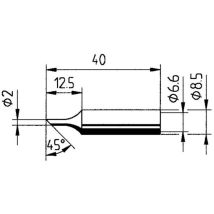 Ersa - 0832FDLF Panne de fer à souder incurvé Taille de la panne 2 mm Contenu 1 pc(s)