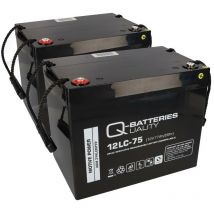 Ersatzakku f. Invacare G24 2x Bleiakku 12LC-75 M6 12V 75Ah zyklenfest QB