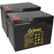 Kunglong - Ersatzakku für Invacare G40 & G50 2x Kung Long Bleiakku KPH80-12N M6 12V 80Ah Longlife