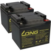 Ersatzakku Ortopedia Compact 920 Relax 2x Kung Long 12V 50Ah Blei Akku Zyklenfest AGM VRLA