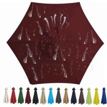 Ersatzdach Für 6-armigen Outdoor-sonnenschirm, Polyestergewebe (300 Cm, Bordeaux)
