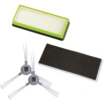 Rowenta Ersatzteilset – 2 Filter + 2 Bürsten – Kompatibel mit RR7755WH/4Q0, RR7865WH/4Q0, RR7747WH/4Q0, RR7877WH/4Q0, RR7875WH/4Q0, RR7867WH/4Q0