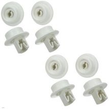 Ersatzteil - 8 x Korbrolle für Geschirrspüler Unterkorb - - ikea, aeg, arthur martin Electrolux zanussi, faure Electrolux arthur martin, juno, zanker