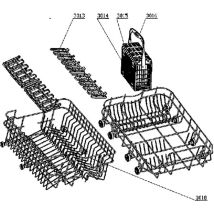 Ersatzteil Oberer Korb Referenz 3018 – kompatibel mit TECNOLEC, CURTISS, CONTINENTAL EDISON, FAR, CALIFORNIA, CARREFOUR HOME