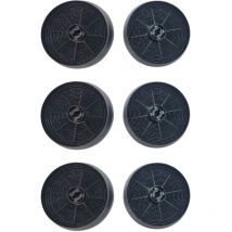 Ersatzteil - Set sechs Kohlefiltern ACM14 145x30mm - - candy, ariston hotpoint, sogelux, airlux Rosieres beko, glemgas, aya, indesit, proline,