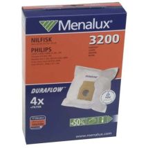 Menalux Staubsaugerbeutel Set von 4 für Philips, Electrolux, Nilfisk – 9001961490 – Effektive Staubaufnahme