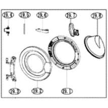 Ersatzteil - sos Accessoire Cadre de hublot (repère 19.1) pour Lave-linge Proline 25401 - Proline ocean, king d'home