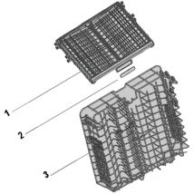 Ersatzteil - SOS Accessoire Panier supérieur complet repère 3 pour Lave-vaisselle THOMSON 1063041, 34421371 - - THOMSON