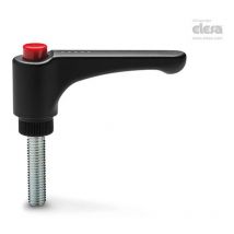Elesa - erw Adjustable handles Flat lever technopolymer Zinc-plated steel threaded