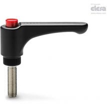 Elesa - erw Adjustable handles Flat lever technopolymer Stainless steel threaded s
