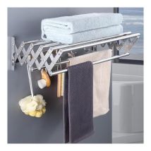 Ugreat - Erweiterbarer Wand-Wäschetrockner für den Innen- und Außenbereich, Waschküche, Badezimmer, Balkon (60 cm)