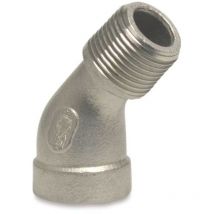 Tecuro - es Kurzer Winkel 45° Edelstahl V4A, ig x ag, Typ 121 3/8 Zoll