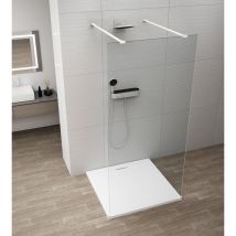 Esca white matt Panneau en verre de douche de 1 pièce, verre libre, 1200 mm