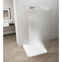 Polysan - esca white matt Panneau en verre de douche de 1 pièce, verre mat, 1500 mm