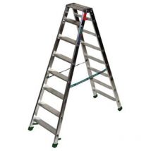 Escabeau double accès 2x6 marches - Hauteur max. de travail 3.30m - D5