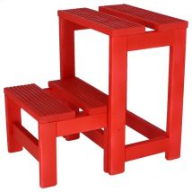 Aranaz - 11324 Échelle Banquette, Bois de hêtre, Rouge - Rouge