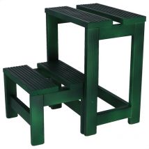 Aranaz - mueblear Escabeau Banquette, Bois de hêtre, 32x23x40 cm - Vert - Vert