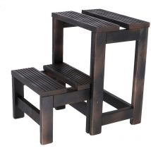 Mueblear Escabeau Banquette, Bois de hêtre, 32x23x40 cm - Wengue - Wengue