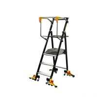 Centaure - Escabeau de rayonnage Inox 3 marches - Hauteur de travail max. 2.69m - 514933
