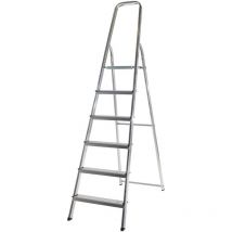 Selekta - Escabeau domestique pliant 6 marches FrontAlu