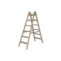 Krause - Escabeau-echelle-double (bois), hauteur travail 3,00m hauteur echelle 1,65m 2x6