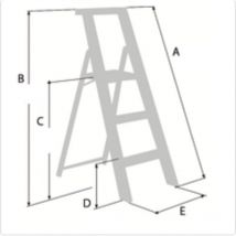 Topcar - Escabeau alu 3 marches avec porte outils drakkar equipement - 14880