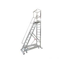 Matisère - Escabeau roulant de 8 marches - Hauteur de travail maximale de 3.78m - 19608EL12B