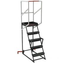 Fimm - Escabeau roulant étroit charge 150 kg 5 marches Ht plateforme 1260 mm
